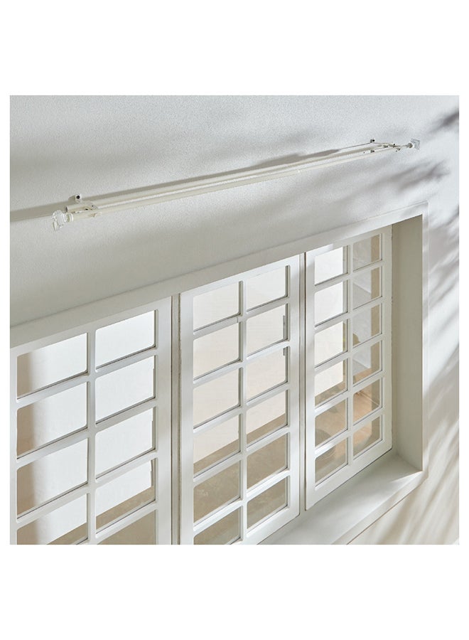 Small Acrylic Square Double Curtain Rod 121 x 1.6 cm