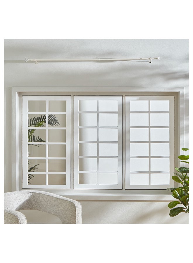 Small Acrylic Square Double Curtain Rod 121 x 1.6 cm