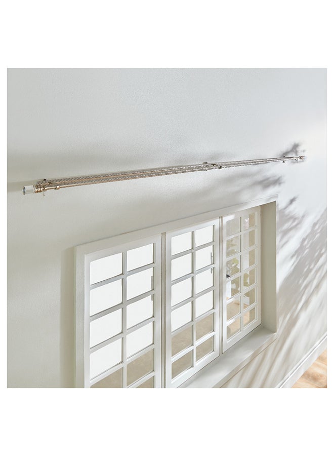 Vista Steel Extendable Double Curtain Rod 320 x 1.9 cm