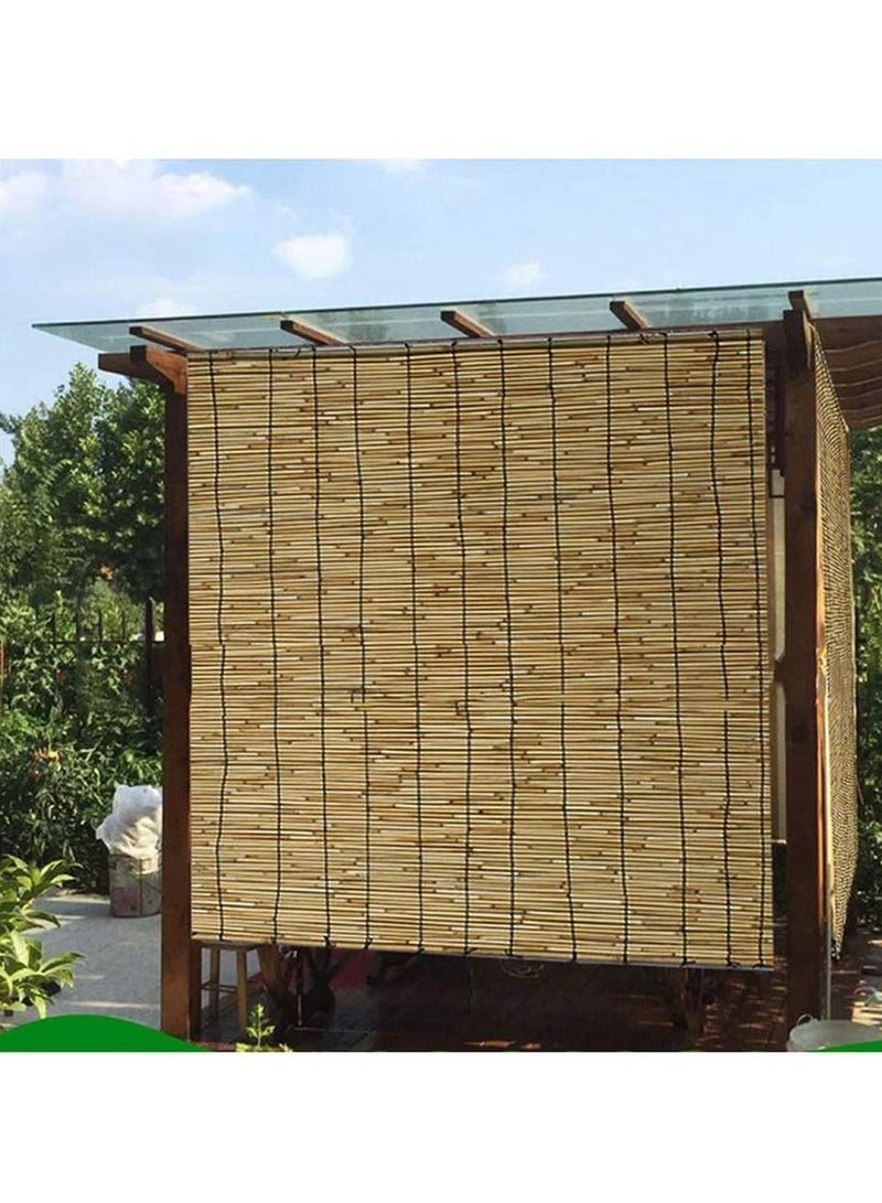 Natural Wooden Bamboo Roller Blinds Roman Window Shades Roll Bamboo Curtain Window Blind Sun Shade For Outdoor Indoor