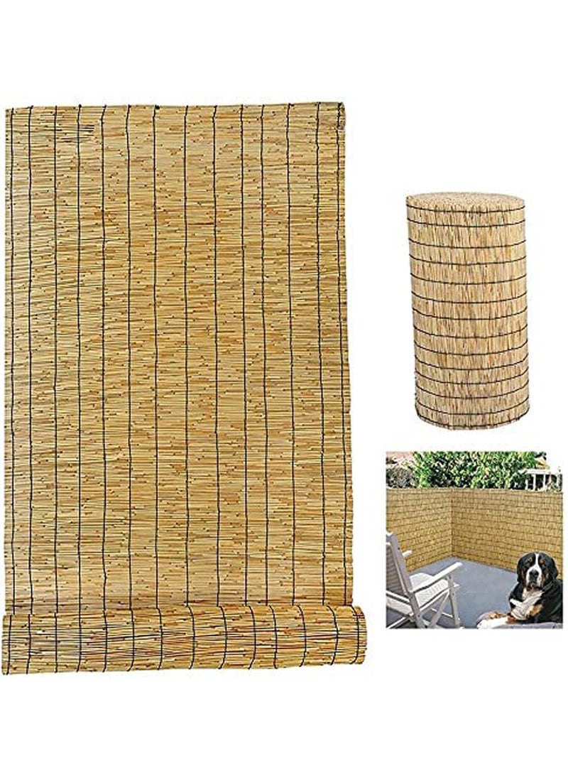 Natural Bamboo Blinds Hanging Sun Shade For Outdoor Indoor Bamboo Hanging Blinds Roman Window Shades Roll Beige 200x122cm