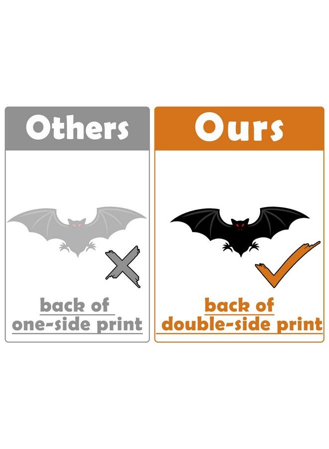 Halloween Decorations Window Clings Decor Large Scary Silhouette Bats Spider Kids School Home Office Accessories Party Supplies Gifts 6 Sheet 59Pcs