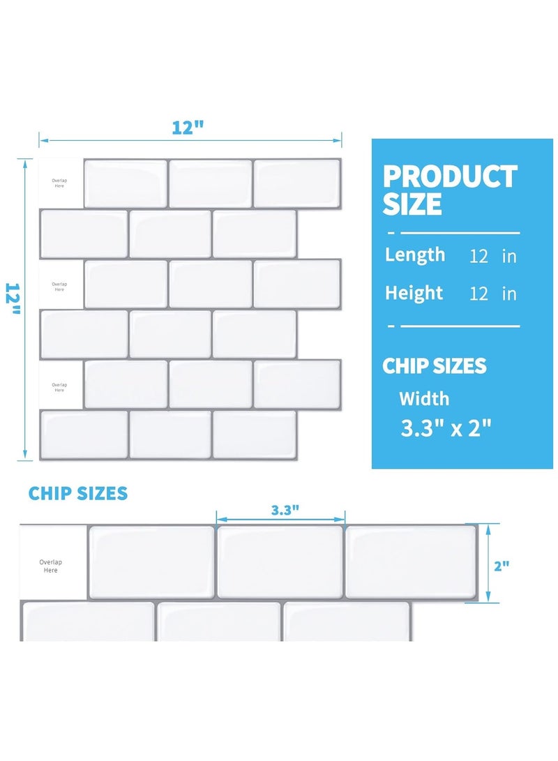 4-Sheet Peel and Stick Tile Backsplash - 12