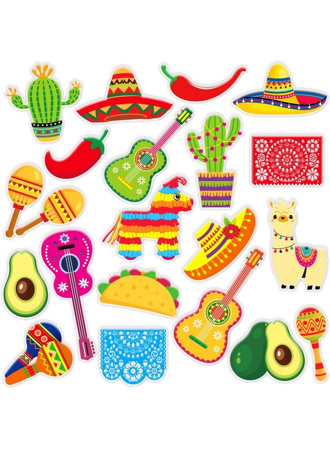 20 Pcs Mexican Fiesta Thick Gel Cling Cinco De Mayo Window Gel Clings Decals Stickers For Kids Home Classroom Nursery Fiesta Party Supplies Decorations Removable And Reusable Sombrero Taco Clings