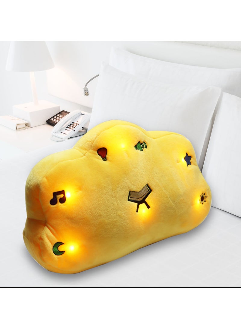 Light up talking pillow yalow