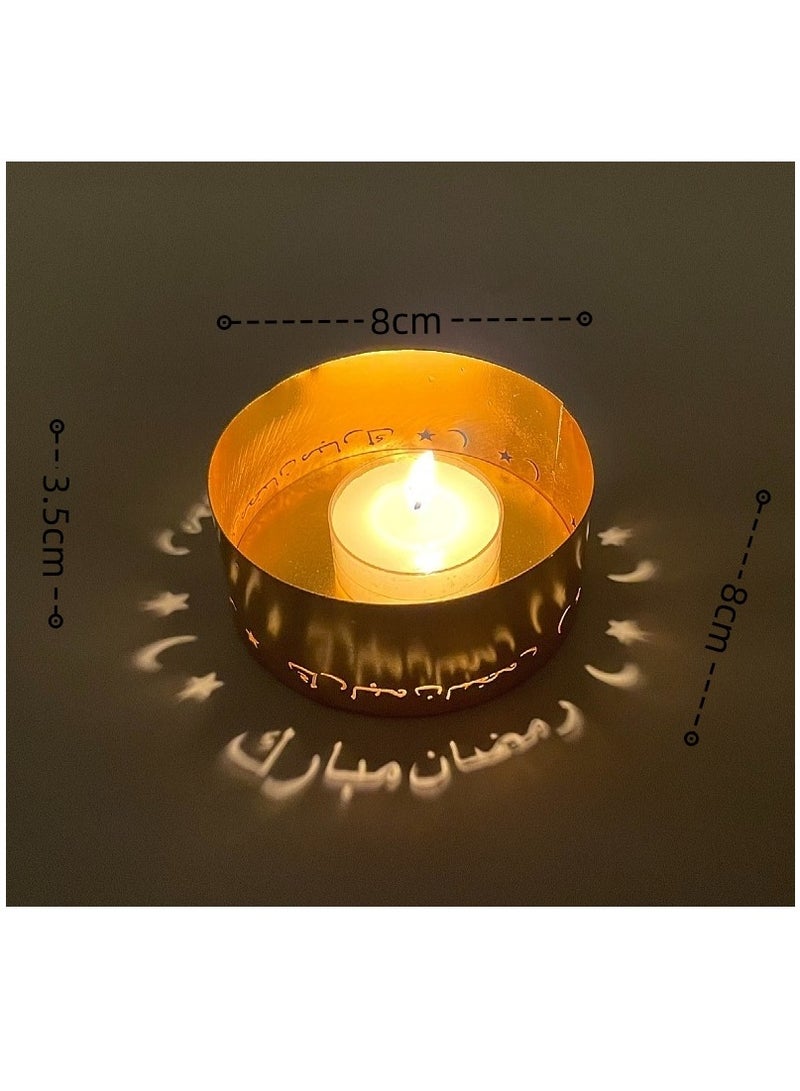 4 Pieces Projection Candle Holder Candle Holder Home Decoration Holiday Decoration The Auspicious Celebration Of Ramadan In Arabic