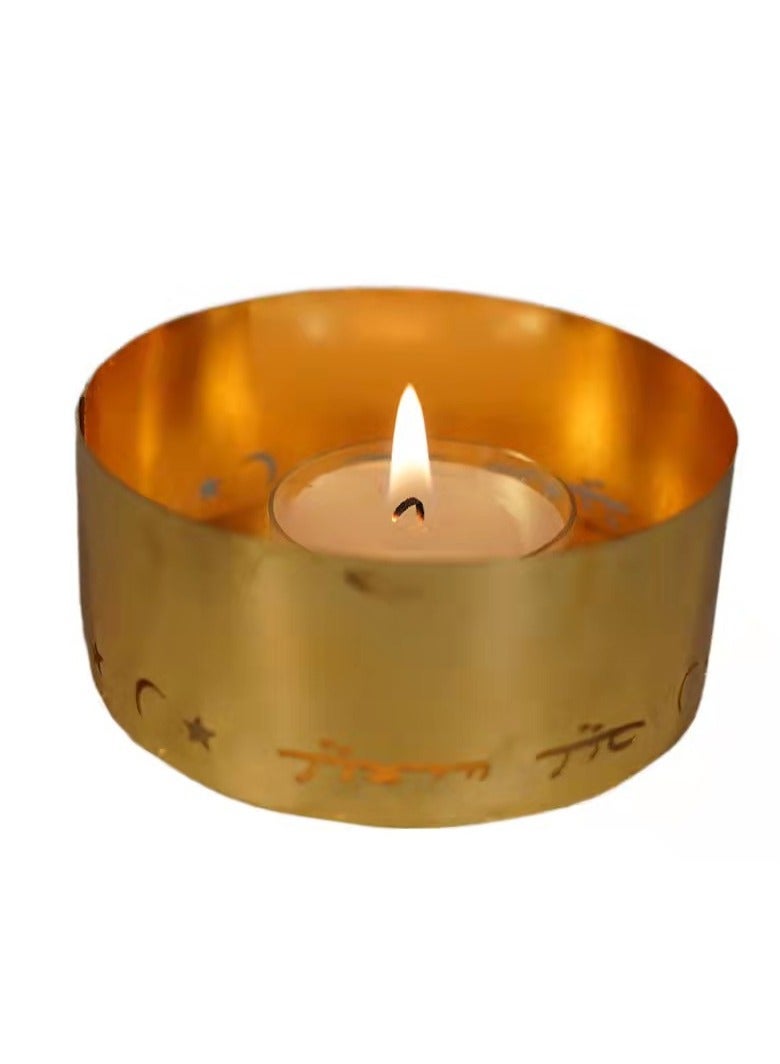 4 Pieces Projection Candle Holder Candle Holder Home Decoration Holiday Decoration The Auspicious of Ramadan in Arabic