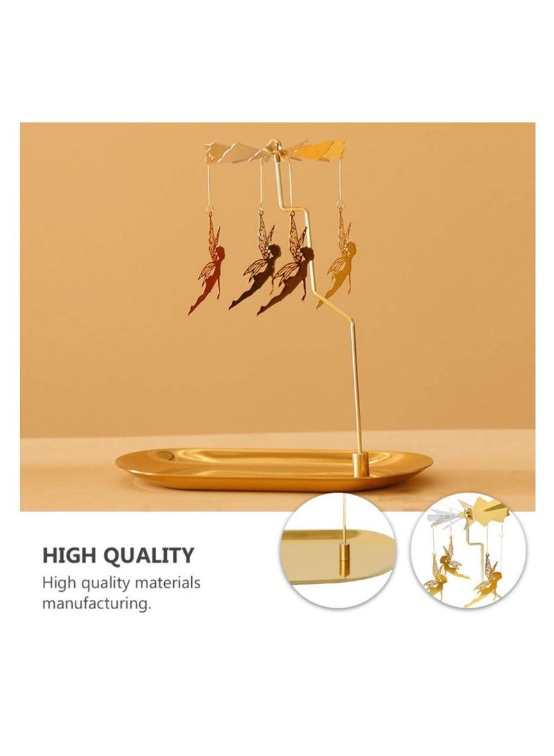 SYOSI, Rotary Candle Holder, Fairy Rotating Holder with Tray Table Centerpieces for Decorating Wedding Party