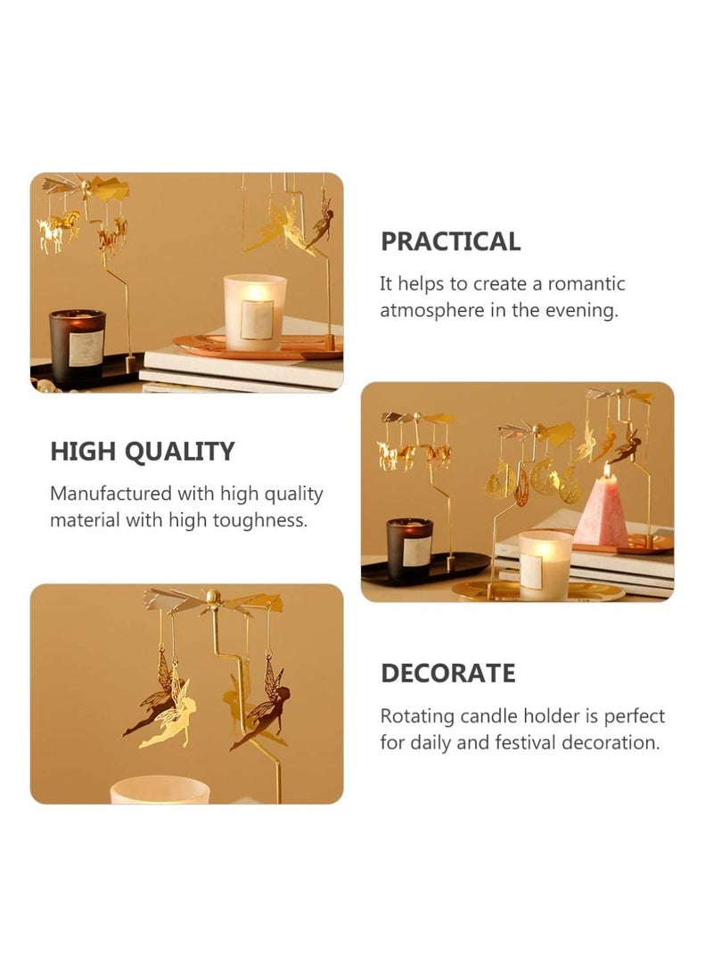 SYOSI, Rotary Candle Holder, Fairy Rotating Holder with Tray Table Centerpieces for Decorating Wedding Party