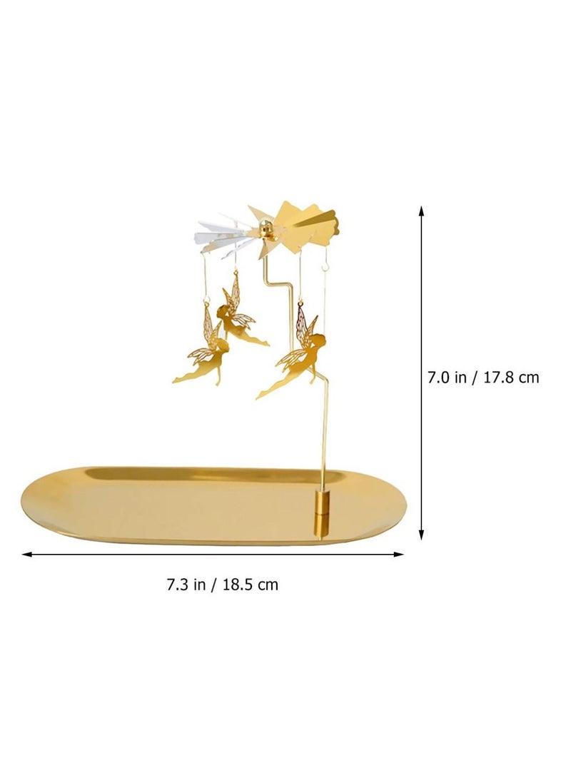 SYOSI, Rotary Candle Holder, Fairy Rotating Holder with Tray Table Centerpieces for Decorating Wedding Party