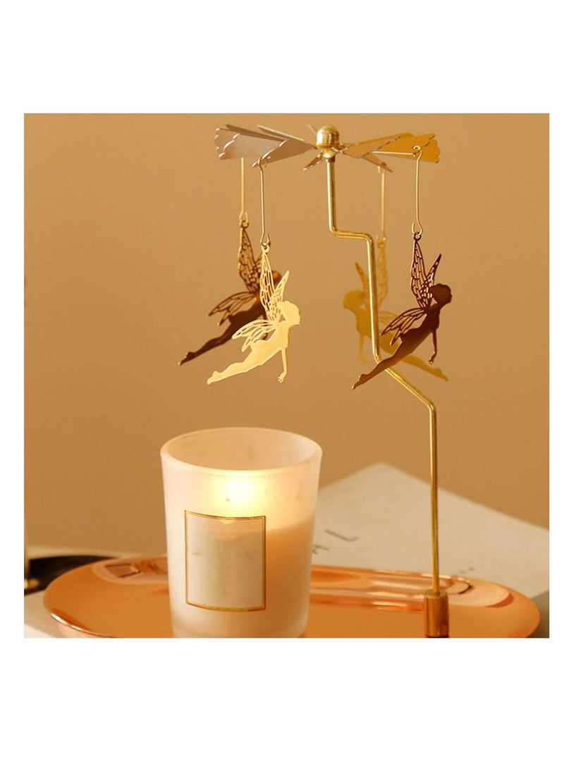SYOSI, Rotary Candle Holder, Fairy Rotating Holder with Tray Table Centerpieces for Decorating Wedding Party