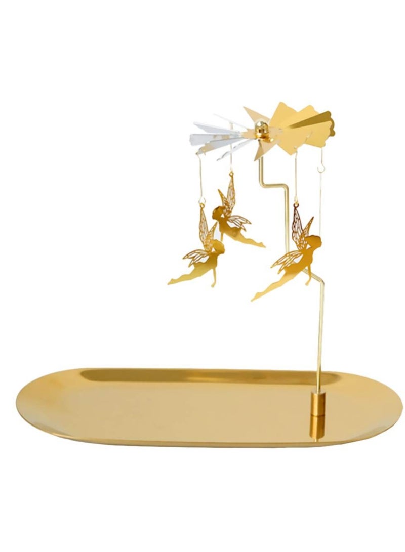 SYOSI, Rotary Candle Holder, Fairy Rotating Holder with Tray Table Centerpieces for Decorating Wedding Party