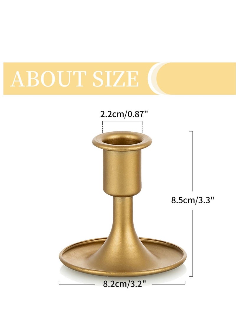 2 PCS Gold Taper Candle Holder, Candlestick Holders, Suitable for Table Centerpiece, Wedding Reception, or Home Decor