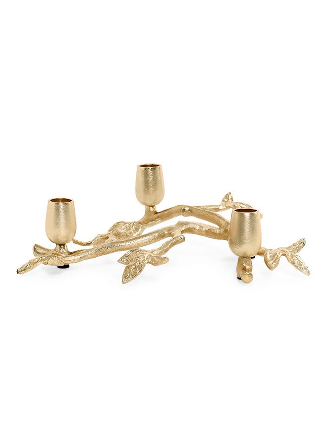 Mural Votive Candle Holder, Gold - 12x43 cm