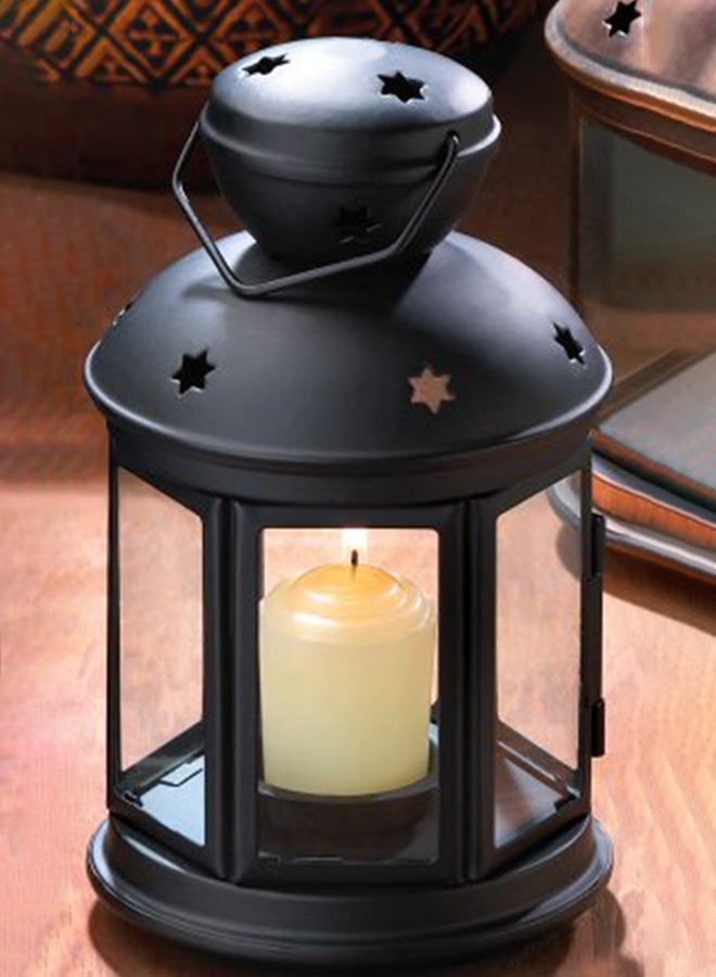 Ramadan Colonial Style Candle Holder Hanging Lantern Black 9.5x5x5inch