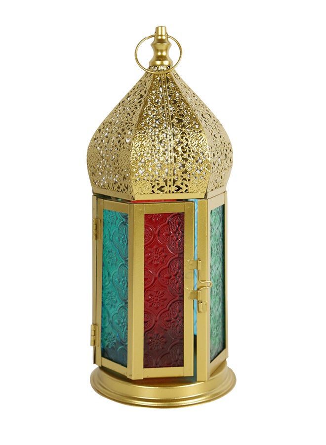 Ramadan Fanoos With Glass Gold 12 x 30centimeter