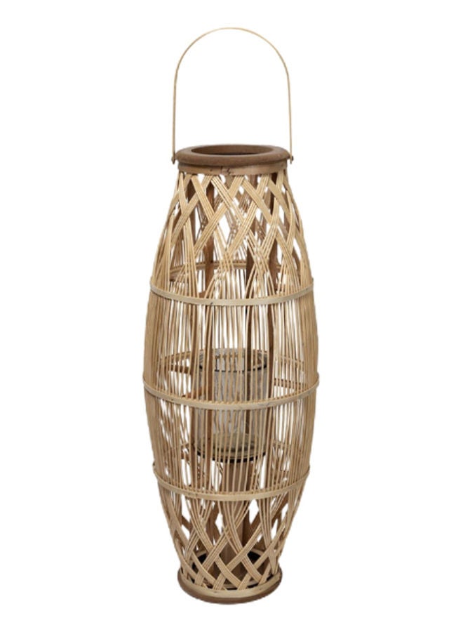 Tall Bamboo Lantern, Natural - 85 cm