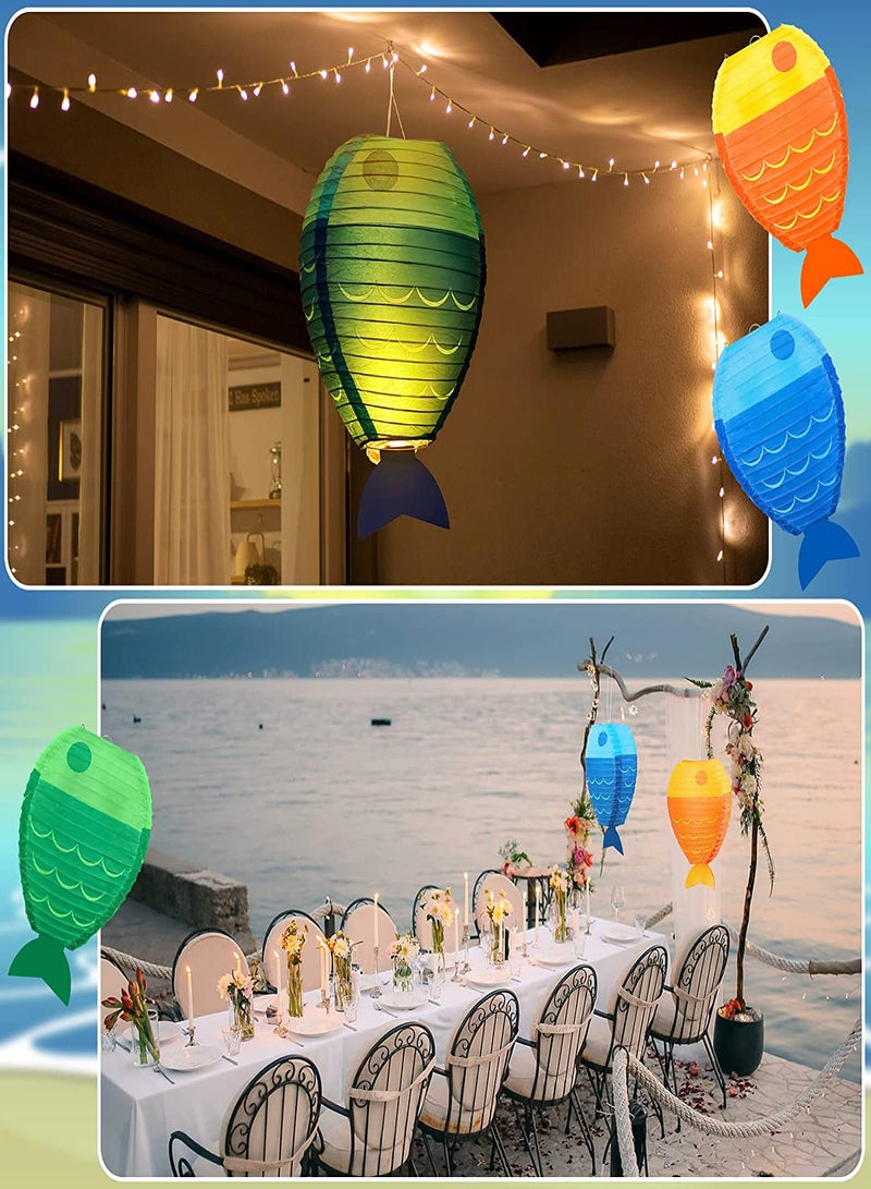 Fish Shaped Hanging Lantern 6Pcs 12
