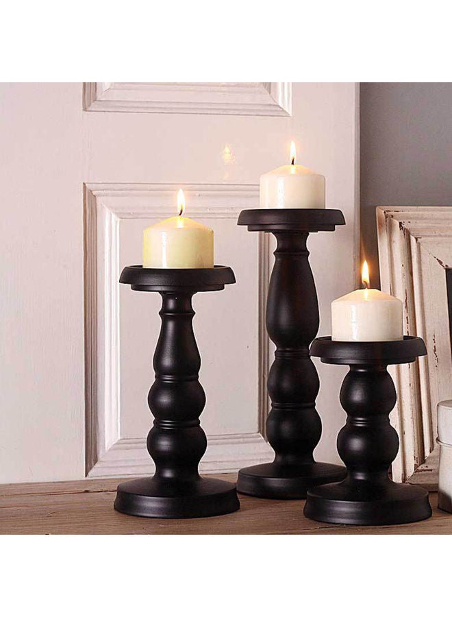 Metal Candlestick Holder Black 21.00x11.00x11.00cm