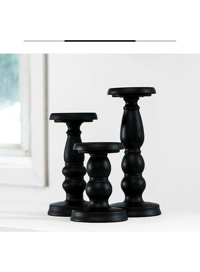 Metal Candlestick Holder Black 21.00x11.00x11.00cm