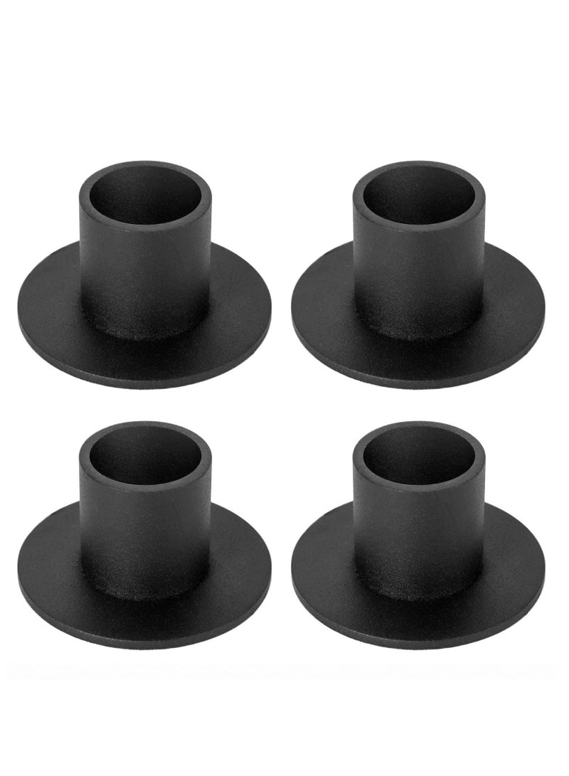 Candle Holders Black Retro Candlestick Holder Farmhouse Decor for Home Wedding Party Anniversary Housewarming Gifts Women Men (4 Pcs)