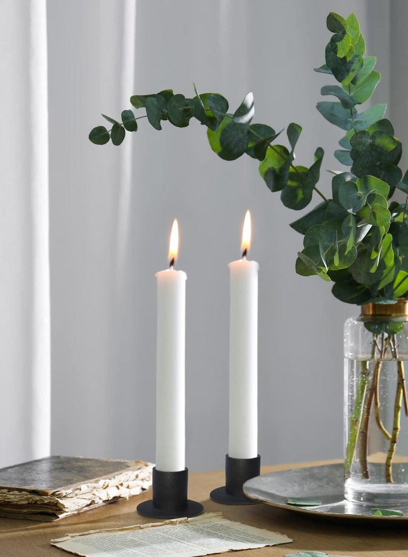 Candle Holders Black Retro Candlestick Holder Farmhouse Decor for Home Wedding Party Anniversary Housewarming Gifts Women Men (4 Pcs)