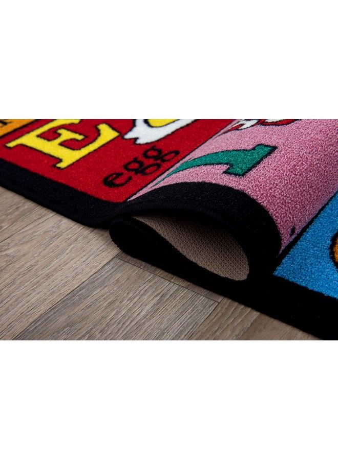 Kids Educational Learning Alphabet Non Skid (Non Slip) Area Rug 3'3