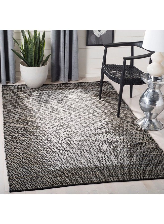 Vintage Leather Collection Accent Rug 3' X 5' Light Grey & Charcoal Handmade Modern Leather Ideal For High Traffic Areas In Entryway Living Room Bedroom (Vtl387B)