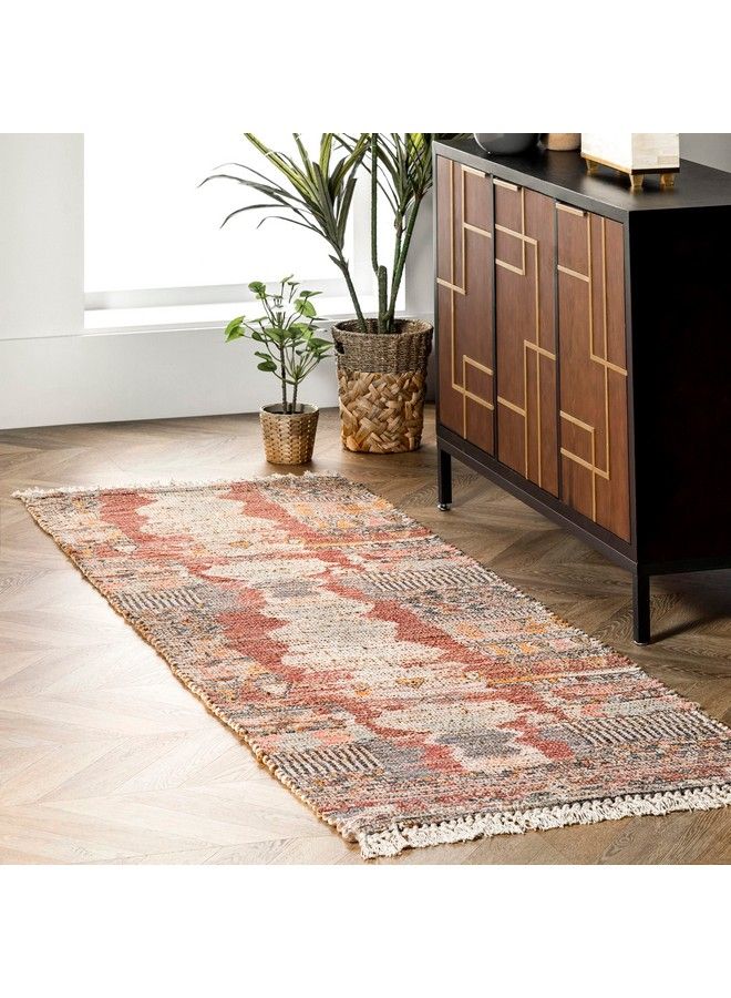 Hermina Southwestern Tasseled Runner Rug 2' 6