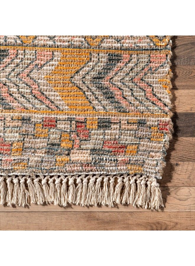 Hermina Southwestern Tasseled Runner Rug 2' 6