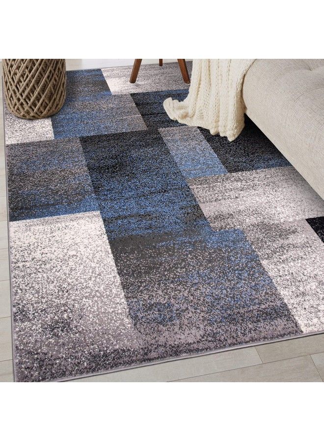 Modern Distressed Boxes Area Rug 3' 3