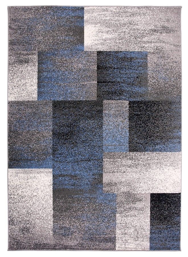 Modern Distressed Boxes Area Rug 3' 3