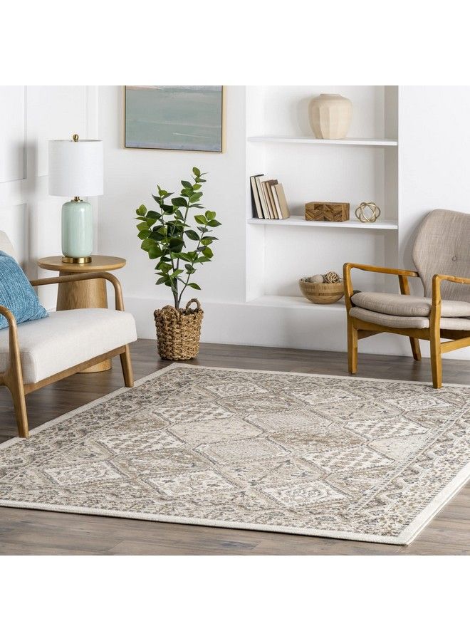 Becca Traditional Tiled Area Rug 3' X 5' Beige