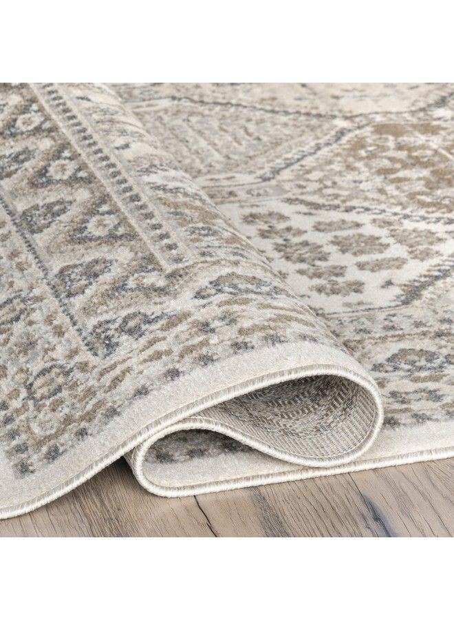 Becca Traditional Tiled Area Rug 3' X 5' Beige