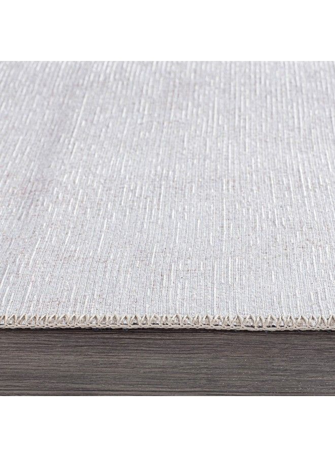 Contemporary Solid Stain Resistant Flat Weave Eco Friendly Premium Recycled Machine Washable Area Rug 2'1