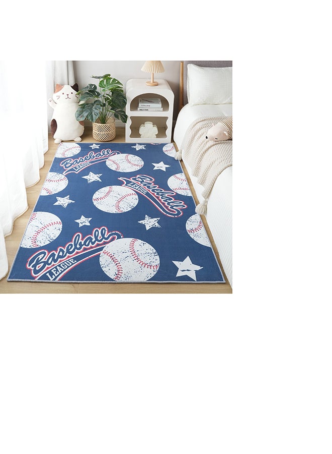 Arcade Ben Baseball Print Flannel Rug 160 x 110 cm