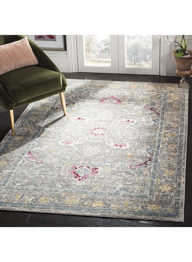 Mystique Collection Accent Rug 3' X 5' Grey & Multi Oriental Boho Distressed Design Non Shedding & Easy Care Ideal For High Traffic Areas In Entryway Living Room Bedroom (Mys922R)