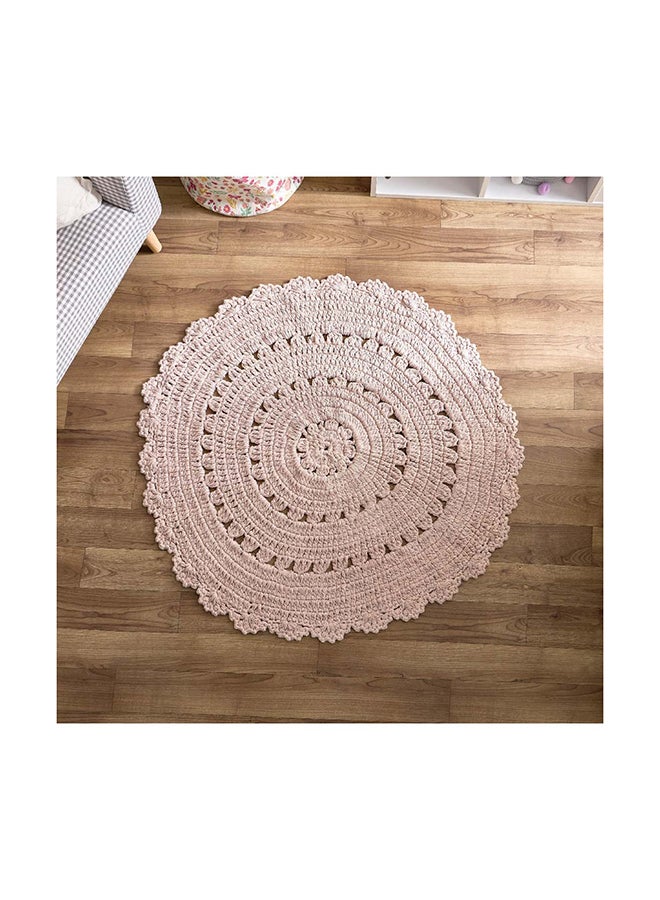 Flutterby Bloom Cotton Crochet Rug 100 x 100 cm