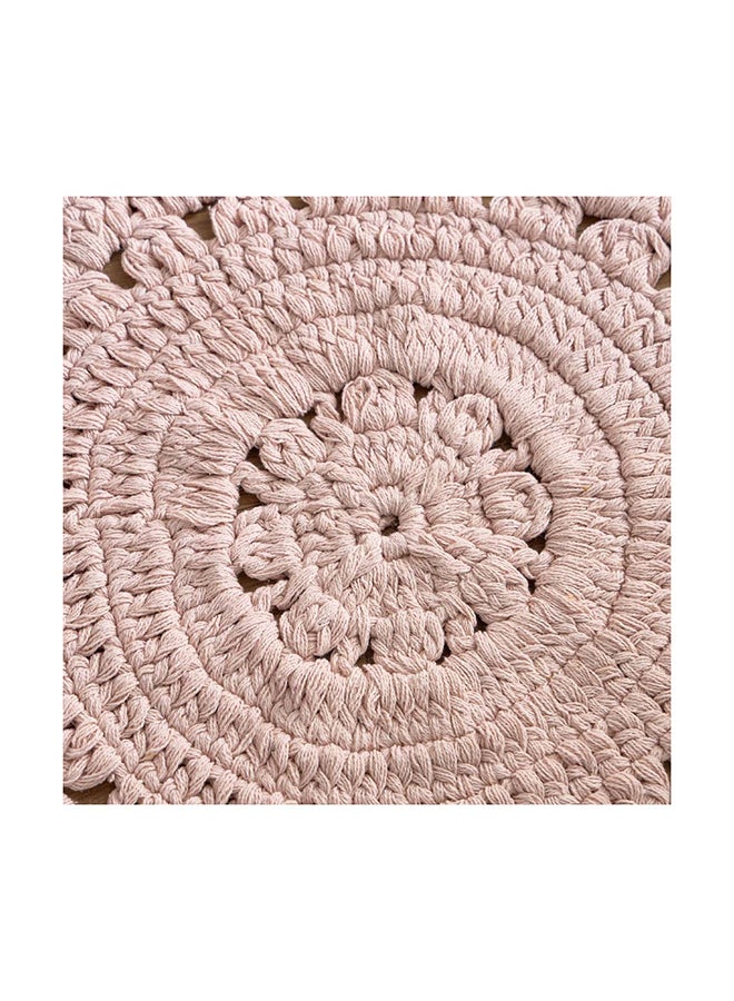 Flutterby Bloom Cotton Crochet Rug 100 x 100 cm