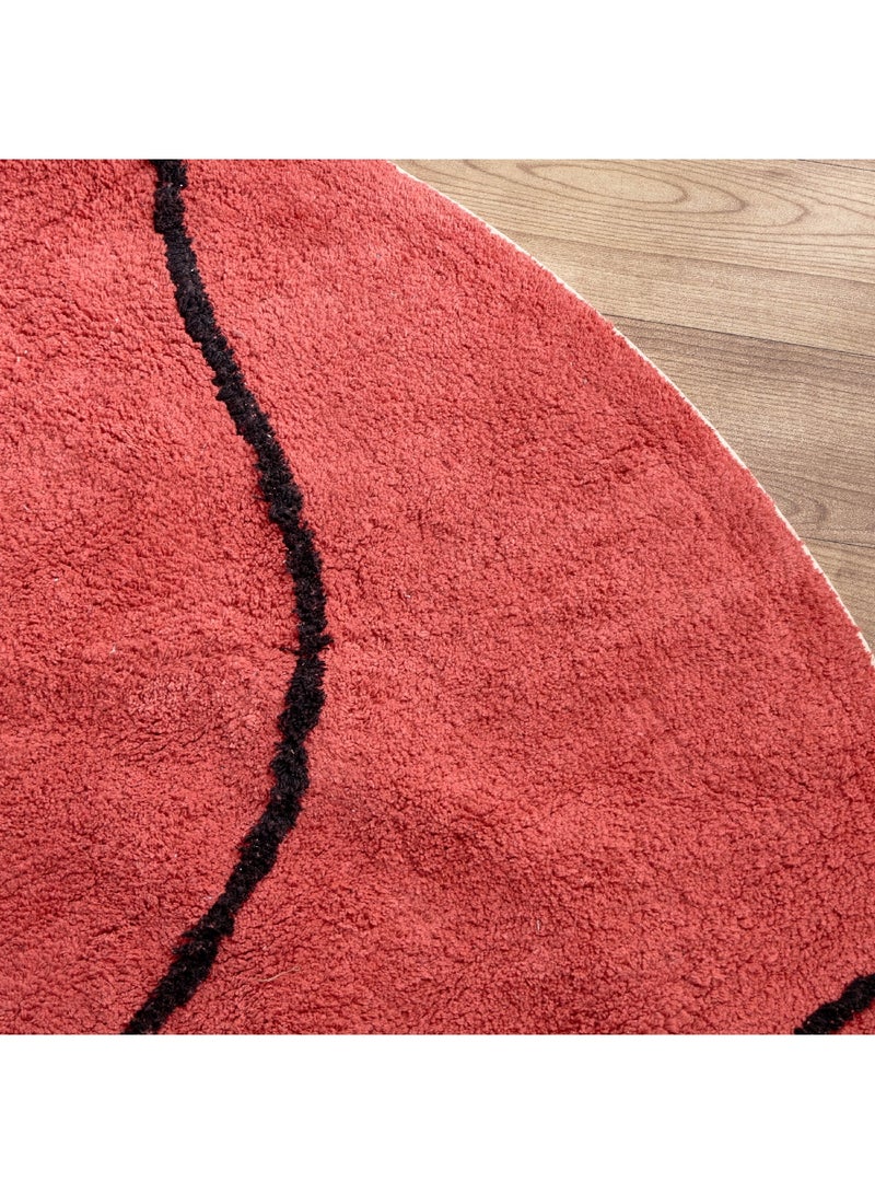 Arcade Basketball Shaped Tufted Rug 120 x 120 cm