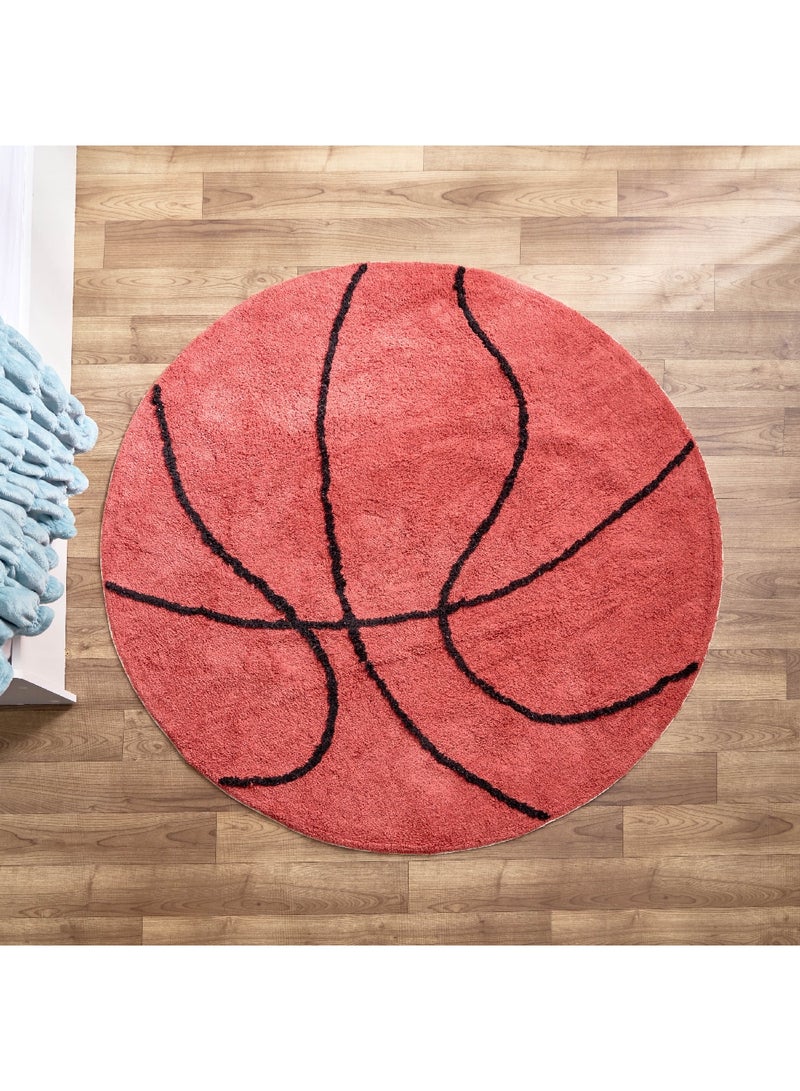 Arcade Basketball Shaped Tufted Rug 120 x 120 cm