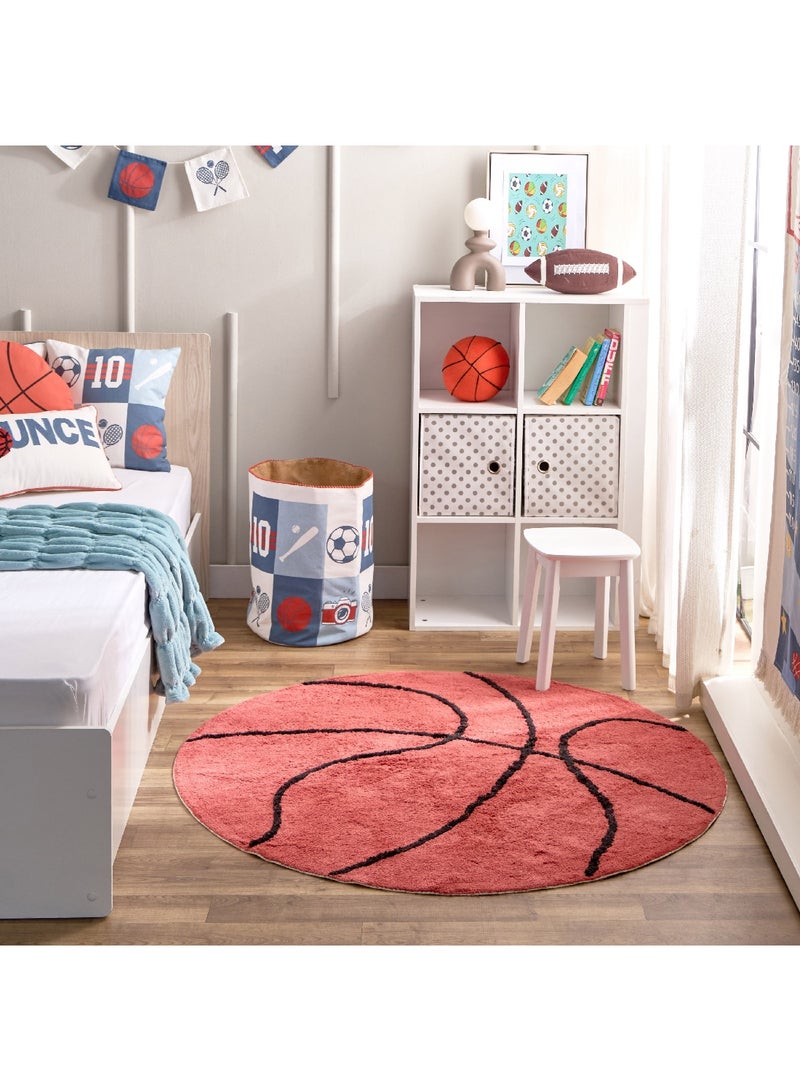 Arcade Basketball Shaped Tufted Rug 120 x 120 cm