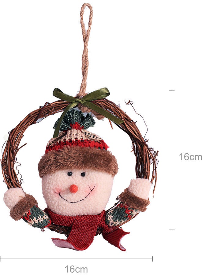 Christmas Themed Ornament Beige/Brown/Red 16x3.5x16.5cm