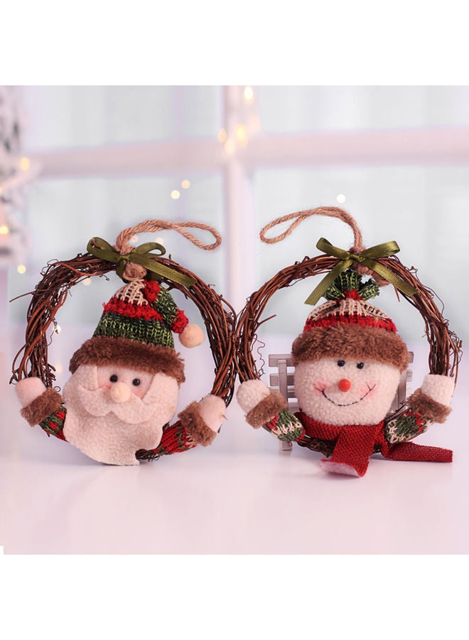 Christmas Themed Ornament Beige/Brown/Red 16x3.5x16.5cm