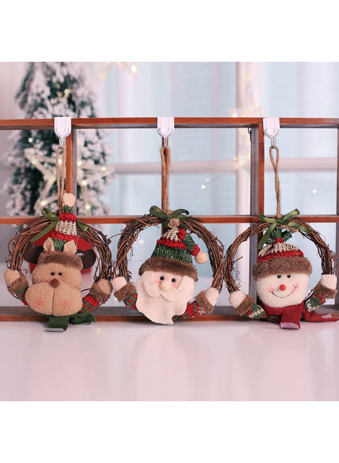 Christmas Themed Ornament Beige/Brown/Red 16x3.5x16.5cm