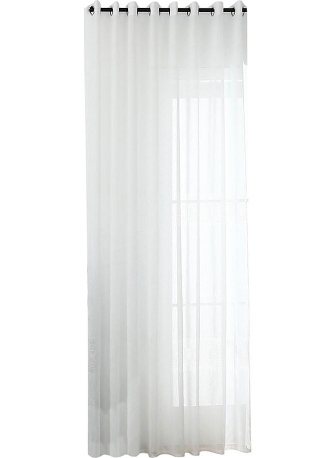 Hollow Polyester Tulle Curtain Window Balcony Bedroom Divider Drape for Home Decor White