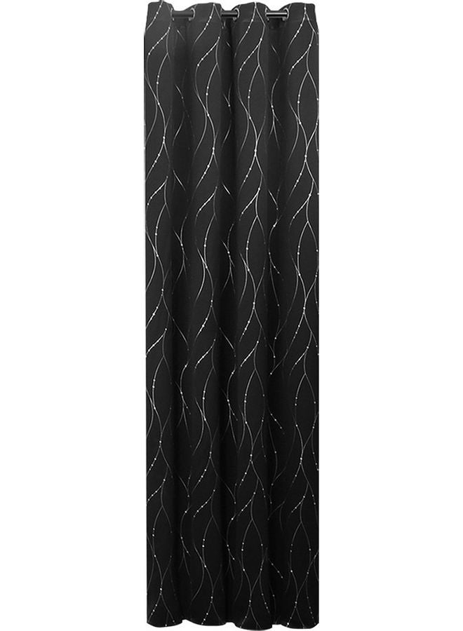 Fashion Meteor Window Blackout Curtain Black/White