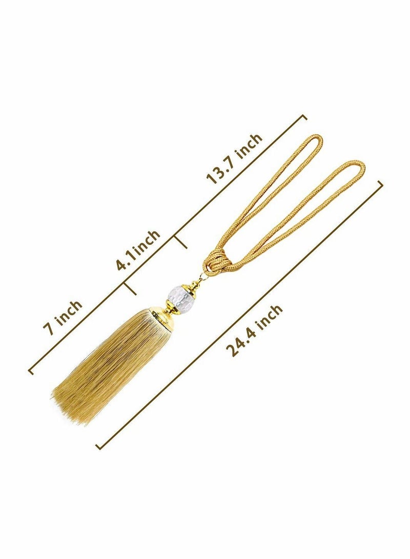 Curtain Tiebacks Tieback Tassel Gold Crystal Holdbacks Tie Back Hooks