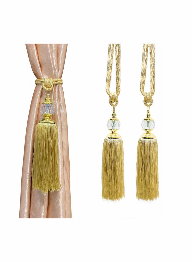 Curtain Tiebacks Tieback Tassel Gold Crystal Holdbacks Tie Back Hooks