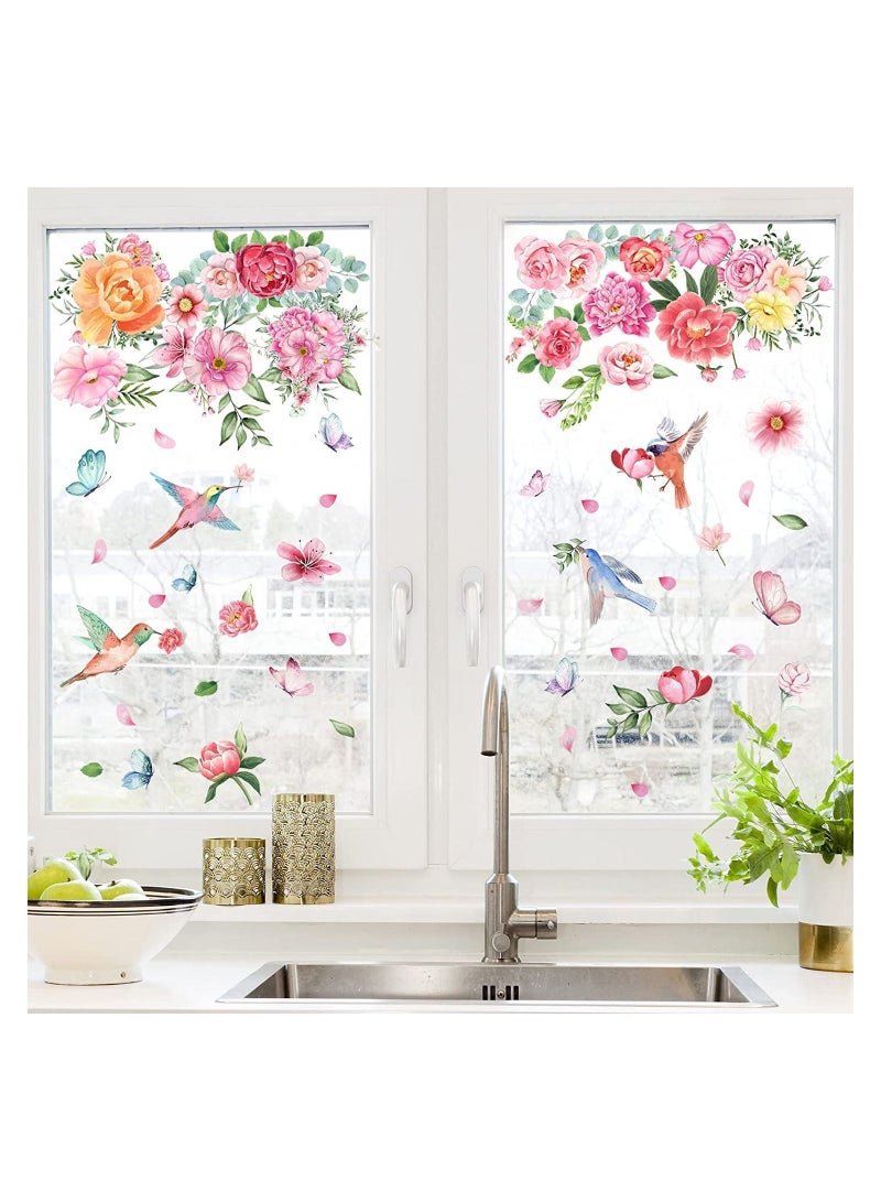 Window Clings, Butterfly & Bird Anti Collision Decoration Decals, for Prevent Strikes on Doors Windows Glass, Decorate Baby Shower Party Supplies 9 Pcs